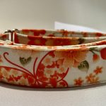 Ovratnica za hrte metulj/cvet širina 4 cm obseg 33-45 cm