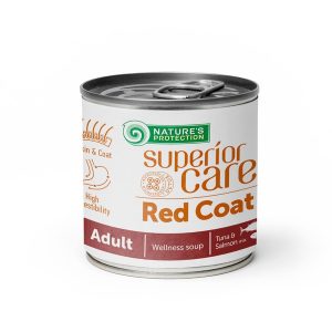 Nature's Protection Red Coat Soup - Juha za pse z rdečo in rjavo dlako - Tuna in Losos 140 ml