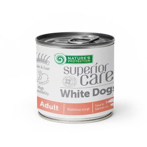 Nature's Protection White Dogs Soup - Juha za pse z belo dlako - Tuna & Losos 140 ml