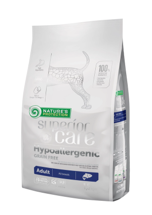Nature's Protection Superior Care Hypoallergenic – Za odrasle alergike vseh pasem – Losos 1,5 kg