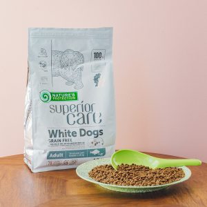 Nature's Protection Superior Care White Dogs – Za odrasle bele pse malih pasem – Bela riba 1,5 kg - Slika 4