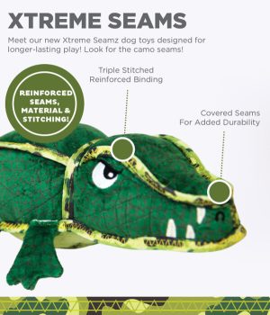 Outward Hound Xtreme Seamz - Visoko trpežna igrača za psa - Aligator 38 cm - Slika 2