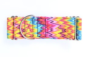 Ovratnica za hrte mavrica  širina 5 cm obseg 35-45 cm