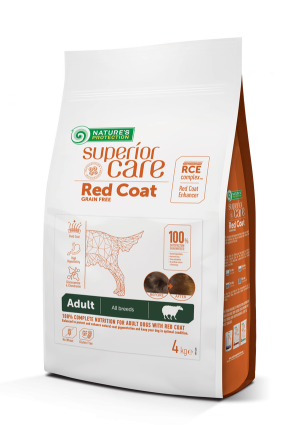 Nature's Protection Superior Care Red Coat – Za odrasle pse vseh pasem z rdečo dlako – Jagnjetina 10 kg