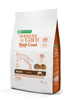 Nature's Protection Superior Care Red Coat – Za odrasle pse vseh pasem z rdečo dlako –  10 kg Losos